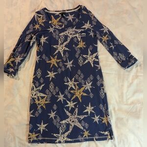 Soma Intimates NightGown Dress Pajamas Loungewear Women's Medium blue Star